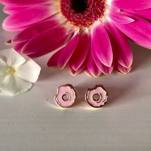 Sweet Treat Pink Donut Stud Earrings